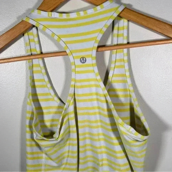 Lululemon cool racerback in yellow sizzler  stripe 6 - Picture 7 of 7